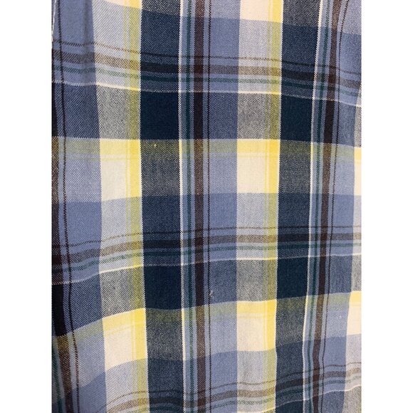 Chaps Cotton Plaid Shorts Men's Size 40 Blue Preppy Golf Casual Summer P10 - Picture 4 of 6